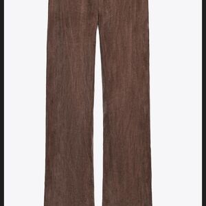Zara Chocolate Brown Straight Leg Pants